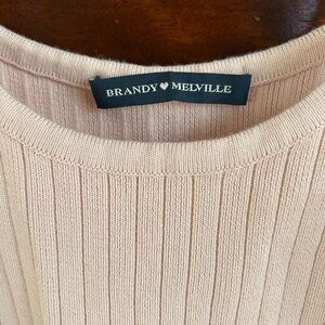 Brandy Melville Pink Ribbed Sweater Tank